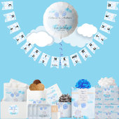 Little Lamb in Boy Blue Balloon Wimpelkette
