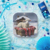 Little Lamb Moonlight Pappteller (Party)