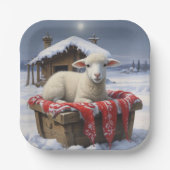 Little Lamb Moonlight Pappteller (Vorderseite)