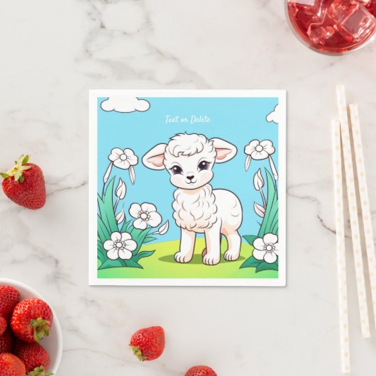 Little Lamb Napkins Serviette (Beispiel)