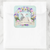 Little Lamb Oaster Quadratischer Aufkleber (Tasche)