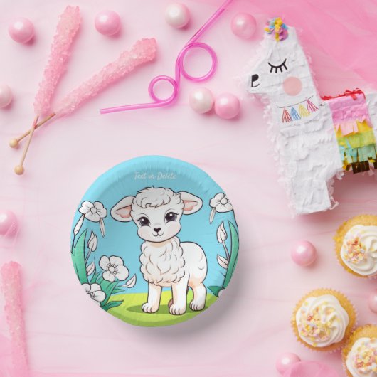 Little Lamb Paper Bowl Pappteller (Party)