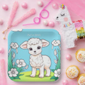 Little Lamb Paper Plate Pappteller (Party)