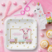 Little Lamb | Pink Baby Duschpapier Teller (Party)
