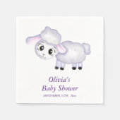 Little Lamb Sheep Baby Dusche Geburtstag Serviette (Vorderseite)