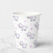 Little Lamb Sheep Baby Dusche positiv Pappbecher (Vorderseite)