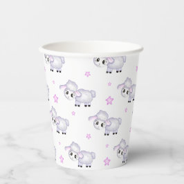 Little Lamb Sheep Baby Dusche positiv Pappbecher