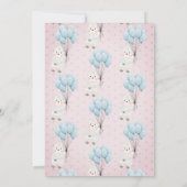 Little Lamb Sheep Balloons Baby Dusche Einladung (Rückseite)