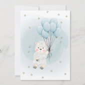 Little Lamb Sheep Stars Baby Dusche Einladung (Rückseite)