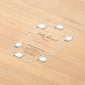 Little Lamb Sheeps Cloud Stars Baby Shower  Acryleinladungen (Ablage )