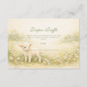 Little Lamb Wildflower Frame Diapper Raffle Begleitkarte (Vorderseite)