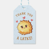 Little Latke Hanukkah Baby Shower Geschenkanhänger (Rückseite)