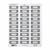 Little Leaf Basic Return Address Label - Grau (Vorne)