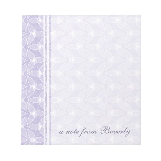 Little Leaf Personalisiert Notepad - Periwinkle Notizblock (Vorderseite)