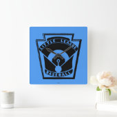 Little League Baseball Quadratische Wanduhr (Zuhause)