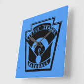 Little League Baseball Quadratische Wanduhr (Winkel)