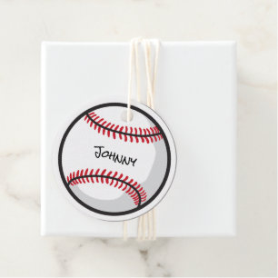 Little League Baseball White Red Black Name Geschenkanhänger