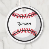 Little League Baseball White Red Black Name Geschenkanhänger (Vorderseite)