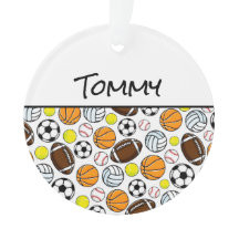 Little League Sports Balls Player NAME Fun