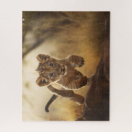 Little Leaping Lion Cub Jigsaw Puzzle (Vertikal)