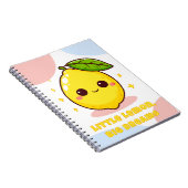 Little Lemon Big Dreams Kawaii Lemon Notizblock (Rechte Seite)