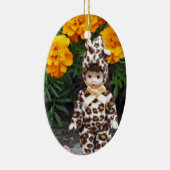 Little Leopard Girl Keramikornament (Rechts)