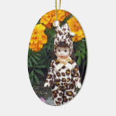 Little Leopard Girl Keramikornament (Links)