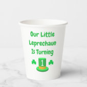 Little Leprechaun 1. Geburtstag Pappbecher (Vorderseite)