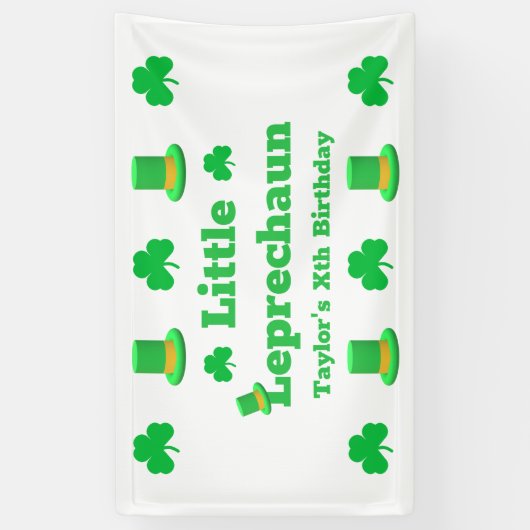 Little Leprechaun Birthday Banner (Vertikal)