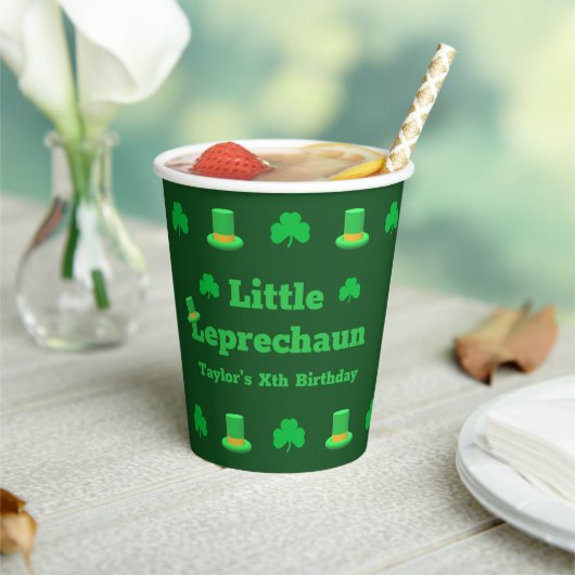 Little Leprechaun Birthday Paper Cups Pappbecher (In Situ)