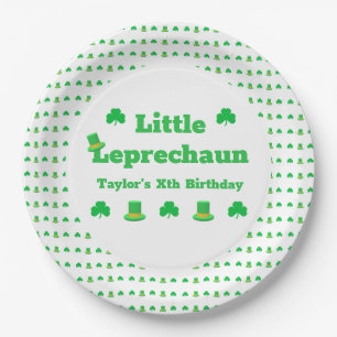 Little Leprechaun Birthday Pappteller