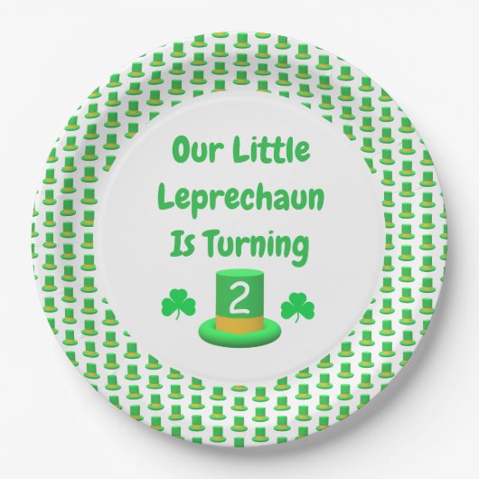 Little Leprechaun Birthday Pappteller (Vorderseite)