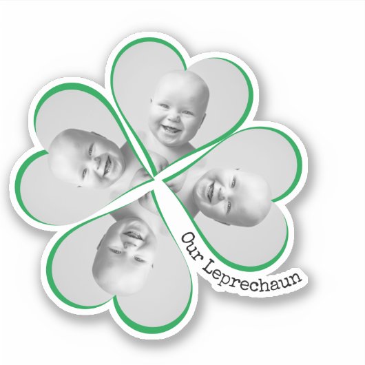 Little Leprechaun Custom Foto St Patricks Day Aufkleber (Vorderseite)