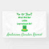 Little Leprechaun Gender Reveal Banner (Horizontal)