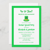 Little Leprechaun Gender Reveal Einladung (Vorne/Hinten)