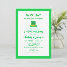 Little Leprechaun Gender Reveal Einladung