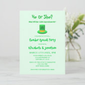 Little Leprechaun Gender Reveal Einladung (Stehend Vorderseite)