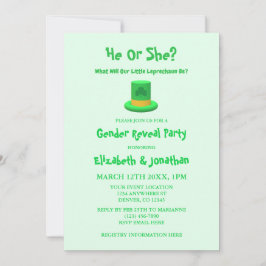 Little Leprechaun Gender Reveal Einladung