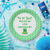 Little Leprechaun Gender Reveal Paper Plate Pappteller (Party)