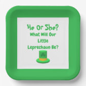 Little Leprechaun Gender Reveal Paper Plate Pappteller (Vorderseite)