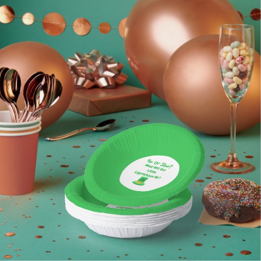 Little Leprechaun Gender Reveal Pappteller (Multi)
