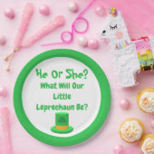 Little Leprechaun Gender Reveal Pappteller (Party)
