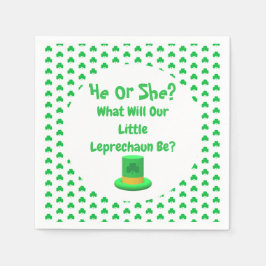 Little Leprechaun Gender Reveal Serviette