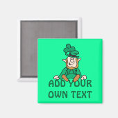 Little Leprechaun - Ihren eigenen Text hinzufügen Magnet (Vorderseite/Rückseite)