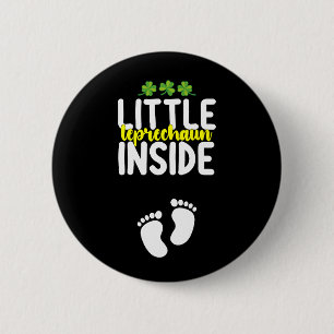 Little Leprechaun Inside Schwangerschaft Schwanger Button