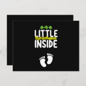 Little Leprechaun Inside Schwangerschaft Schwanger Postkarte (Vorne/Hinten)