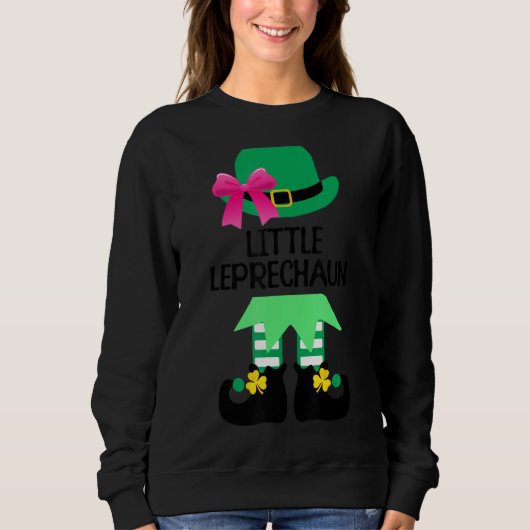 Little Leprechaun mit Bow St Patricks Day Kids for Sweatshirt (Vorderseite)