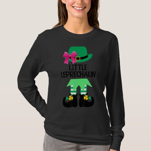 Little Leprechaun mit Bow St Patricks Day Kids for T-Shirt (Vorderseite)