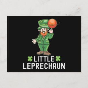 Little Leprechaun - St. Patricks Day Basketball Postkarte