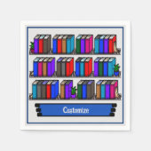 Little Library Book Club White Serviette (Vorderseite)